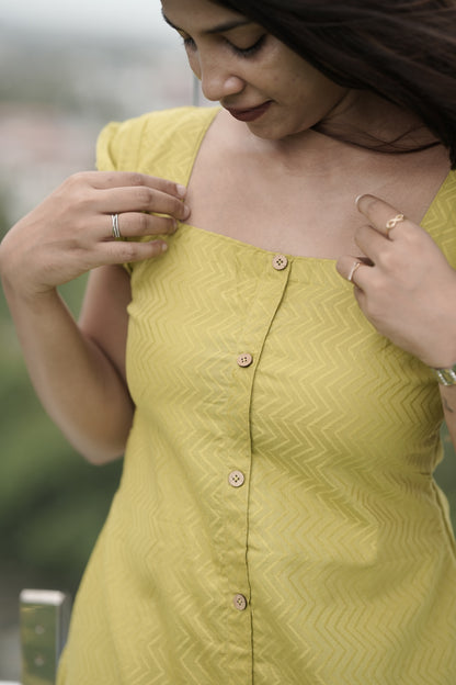 chic textured midi dress